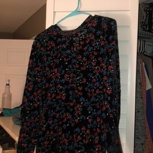 Draper James size 4 midi black velvet dress.